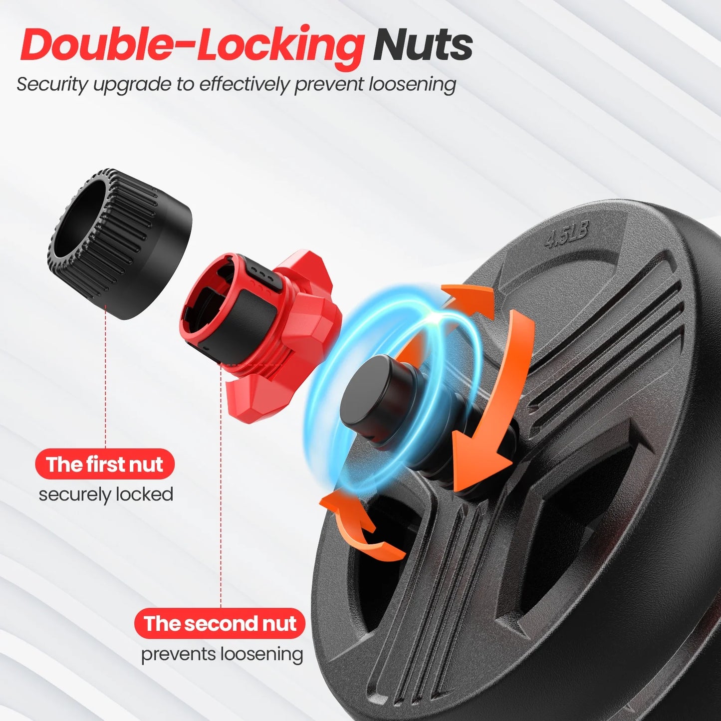 Adjustable Dumbbells, 55Lbs Free Weight Set with Connector, 4 In1 Dumbbells Set as Barbell, Kettlebells, Push up Stand, Fitness Exercises for Home Gym Suitable Men/Women