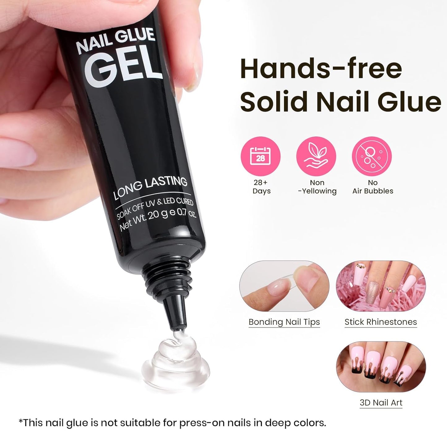 Beetles Tipex Gel Nail Kit Short Coffin Instant Apex Nail Tips, 224 Pcs 16 Sizes Pre-Building&Pre-Etched False Nail Tips with Tipex Uv Nail Glue,Mini Nail Lamp-Thick Acrylic Nail Set for Flat Nails