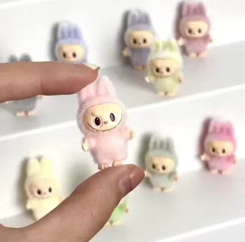 For Labubu V3 the Monsters Heartbeat Macaron Enamel Face Blind Box Pvc Figurine Tabletop Ornament Kawaii Doll Birthday Gifts