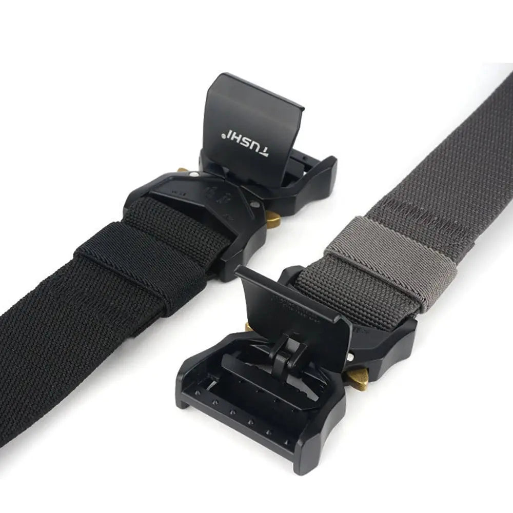 New Elastic Belt Official Genuine Hard Metal Quick Release Buckle Men'S Tactical Belt Male Accessories Dropshipping