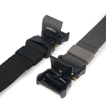 New Elastic Belt Official Genuine Hard Metal Quick Release Buckle Men'S Tactical Belt Male Accessories Dropshipping