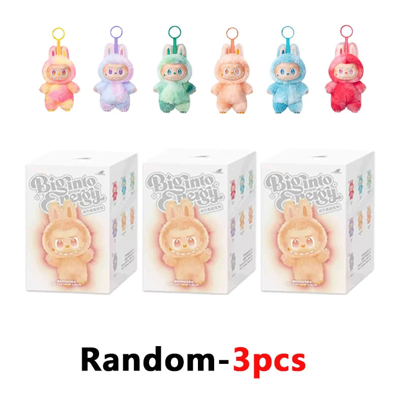 For Labubu V3 the Monsters Heartbeat Macaron Enamel Face Blind Box Pvc Figurine Tabletop Ornament Kawaii Doll Birthday Gifts