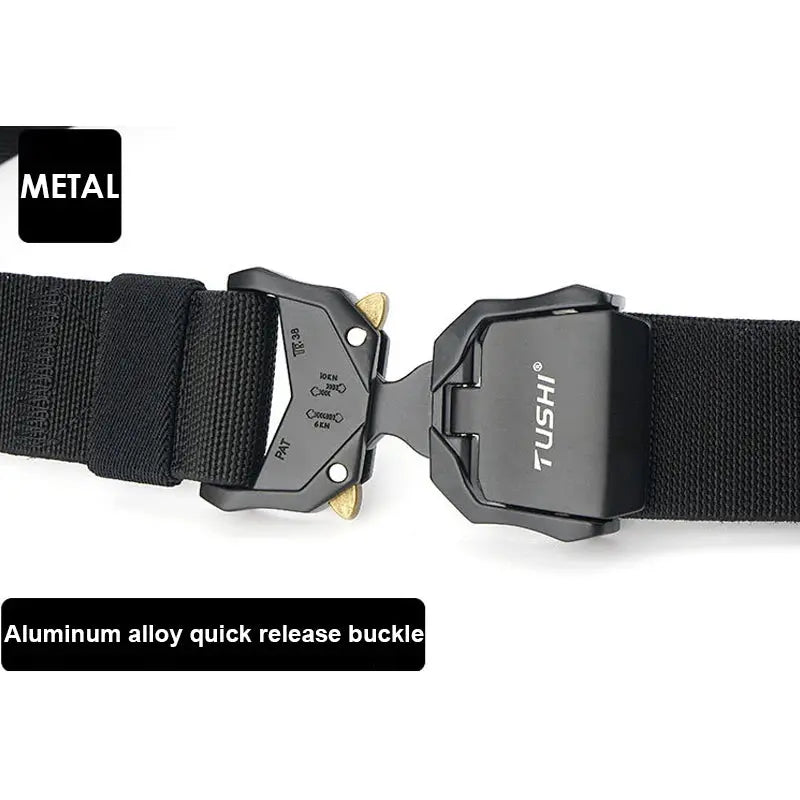New Elastic Belt Official Genuine Hard Metal Quick Release Buckle Men'S Tactical Belt Male Accessories Dropshipping