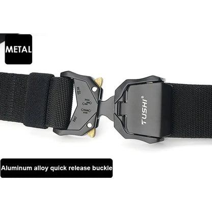 New Elastic Belt Official Genuine Hard Metal Quick Release Buckle Men'S Tactical Belt Male Accessories Dropshipping