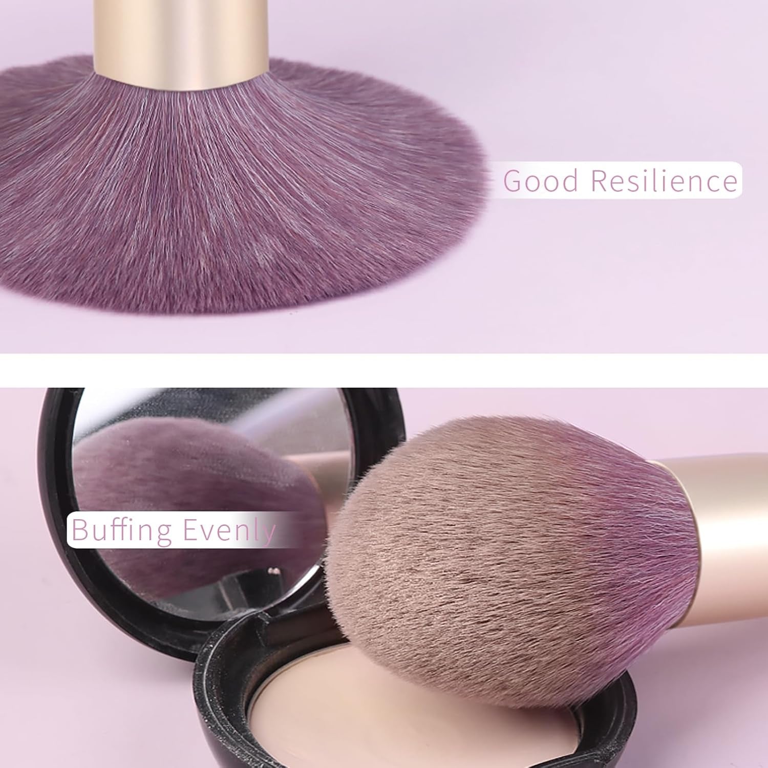 Purple Natural Fiber Makeup Brushes Set with Case, Vegan Makeup Brush Set Professional by , Colorful Cosmetic Brushes Makeup Set, Make up Brush Set Professional, Purple Makeup Brush Set Vegan.