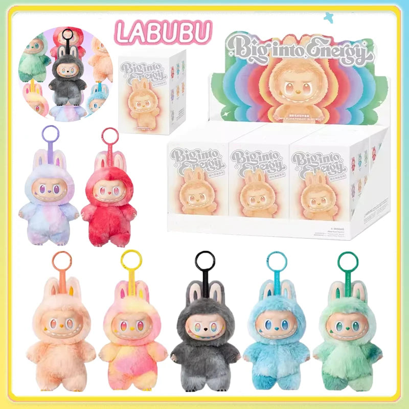 For Labubu V3 the Monsters Heartbeat Macaron Enamel Face Blind Box Pvc Figurine Tabletop Ornament Kawaii Doll Birthday Gifts