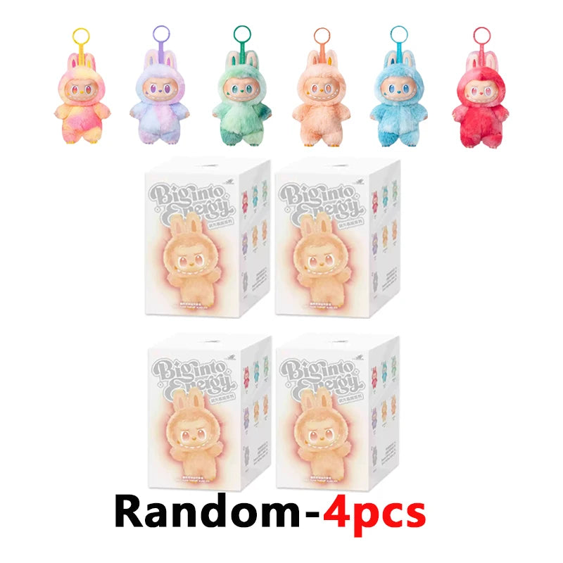 For Labubu V3 the Monsters Heartbeat Macaron Enamel Face Blind Box Pvc Figurine Tabletop Ornament Kawaii Doll Birthday Gifts