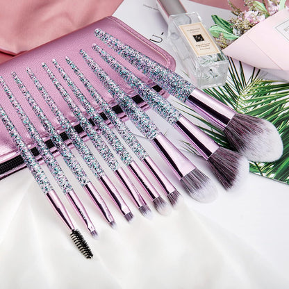 Glitter Makeup Brushes Set Professional, Vegan Makeup Brush Set with Case, Cosmetic Brushes Makeup Set, Make up Brushes Vegan, Purple Make up Brushes Set Professional, Makeup Brush Set Vegan.