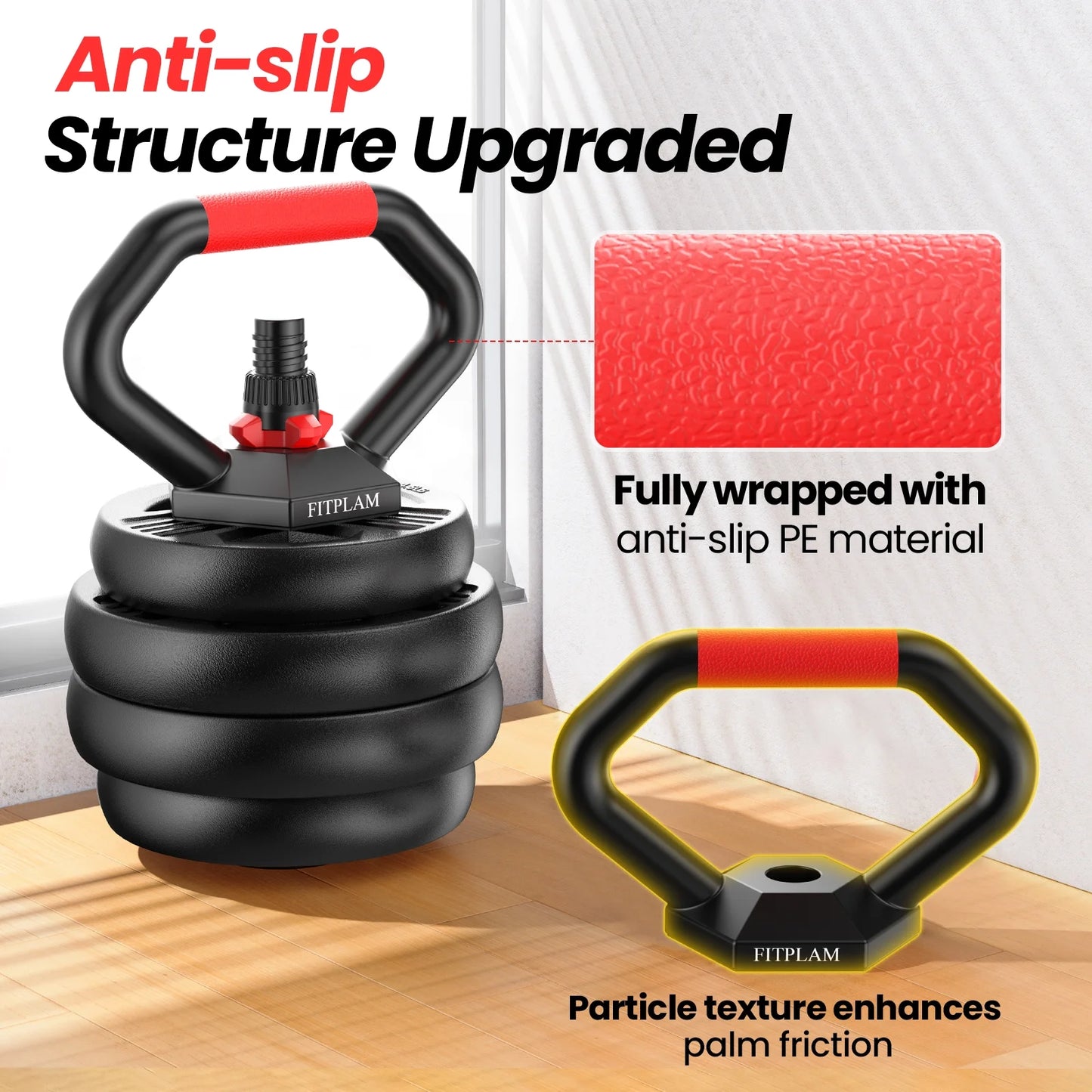 Adjustable Dumbbells, 55Lbs Free Weight Set with Connector, 4 In1 Dumbbells Set as Barbell, Kettlebells, Push up Stand, Fitness Exercises for Home Gym Suitable Men/Women