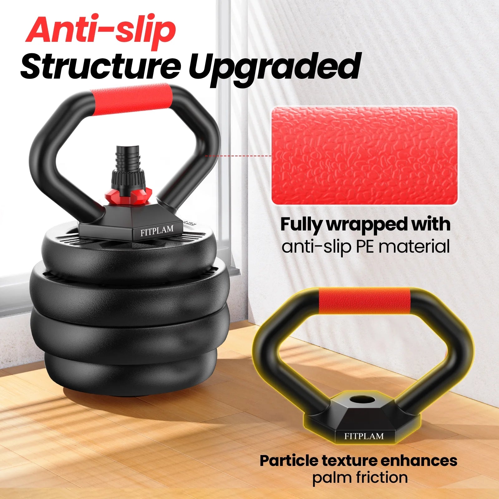 Adjustable Dumbbells, 55Lbs Free Weight Set with Connector, 4 In1 Dumbbells Set as Barbell, Kettlebells, Push up Stand, Fitness Exercises for Home Gym Suitable Men/Women