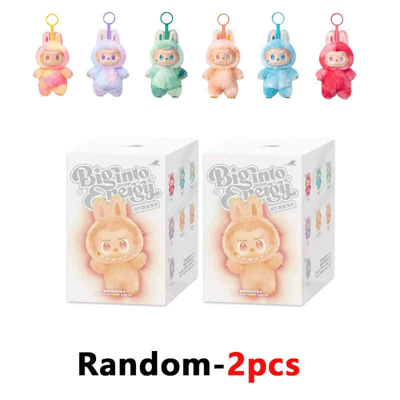 For Labubu V3 the Monsters Heartbeat Macaron Enamel Face Blind Box Pvc Figurine Tabletop Ornament Kawaii Doll Birthday Gifts